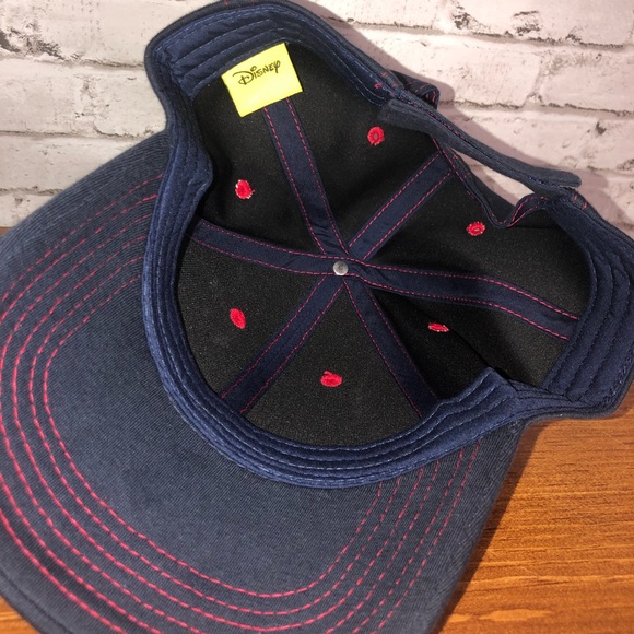 Minnie Mouse Hat Velcro Adjustable strap Navy Blue. - Picture 2 of 3